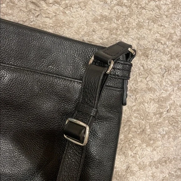BRIGHTON PRETTY TOUGH BLACK STUDDED ROYCE SUPER ORGANIZERCROSSBODY HANDBAG